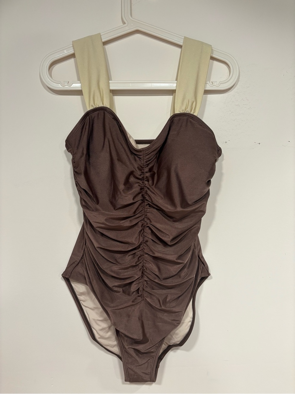 Synched Brown One Piece Swimsuit
